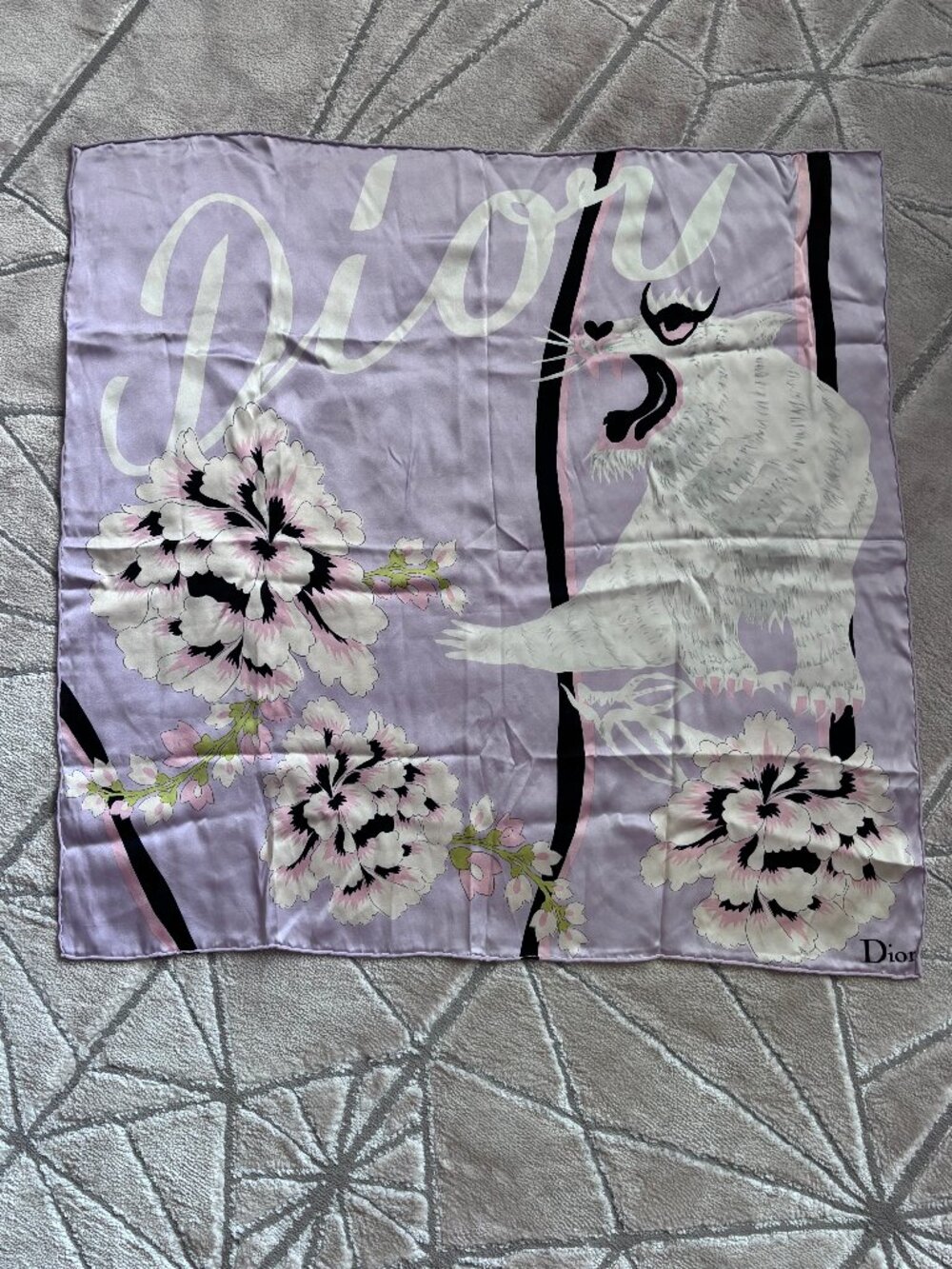 Gorgeous Vintage Dior Silk Scarf